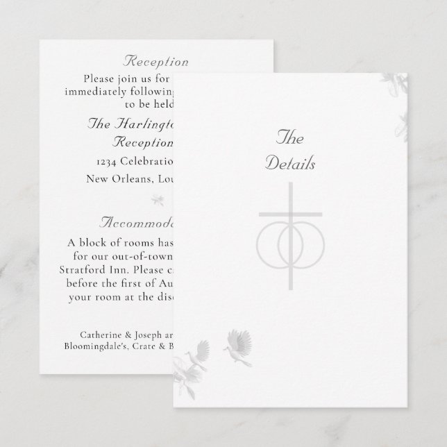 Nuptial Unity Catholic Wedding Invitation (Front/Back)