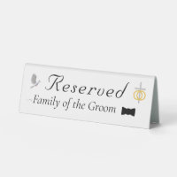 Nuptial Unity Reserved Wedding Sign (Groom)