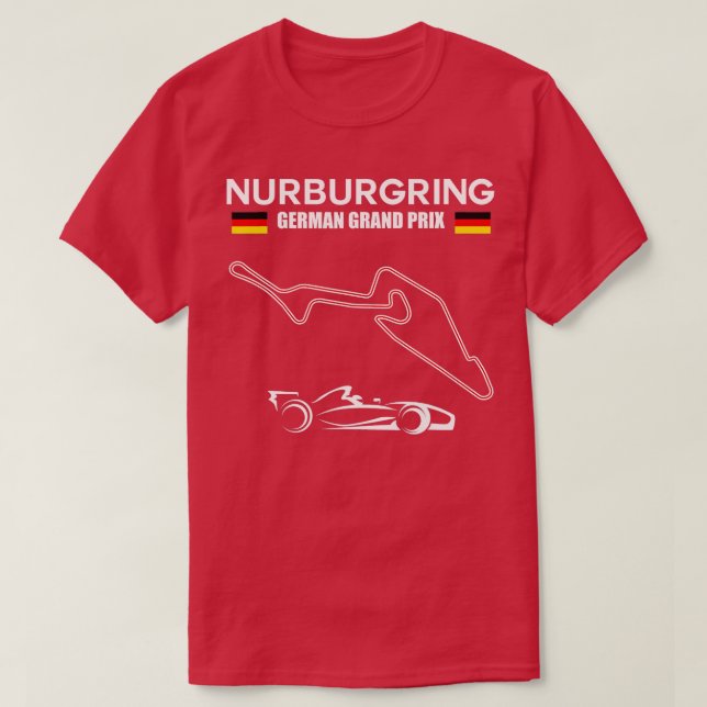 Nurburgring Circuit Formula Racing Car German Gran T-Shirt (Design Front)