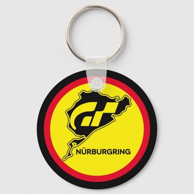 Nurburgring German Flag Germany Gran Turismo GT Key Ring (Front)