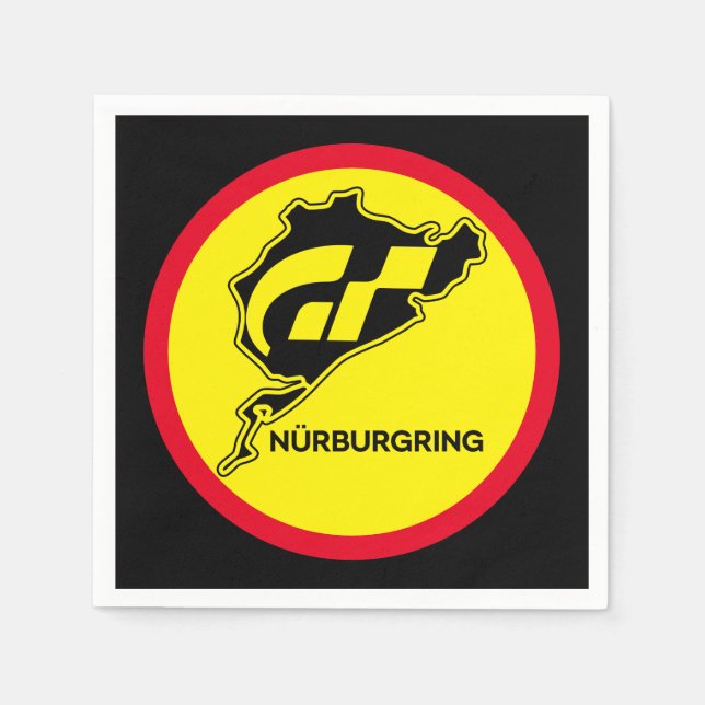 Nurburgring German Flag Germany Gran Turismo GT Napkin (Front)