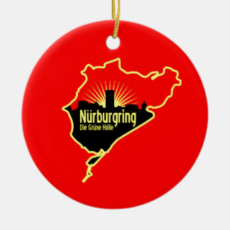 Nurburgring Nordschleife race track, Germany Ceramic Tree Decoration