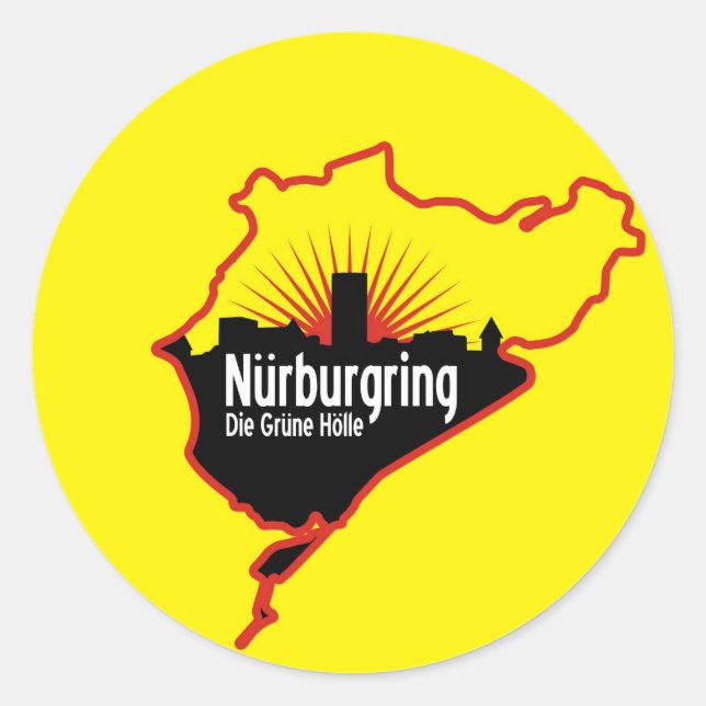 Nurburgring Nordschleife race track, Germany Classic Round Sticker (Front)