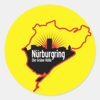 Nurburgring Nordschleife race track, Germany Classic Round Sticker