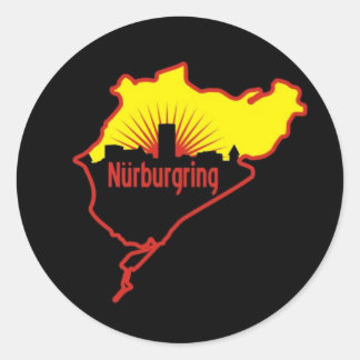 Nurburgring Nordschleife race track, Germany Classic Round Sticker