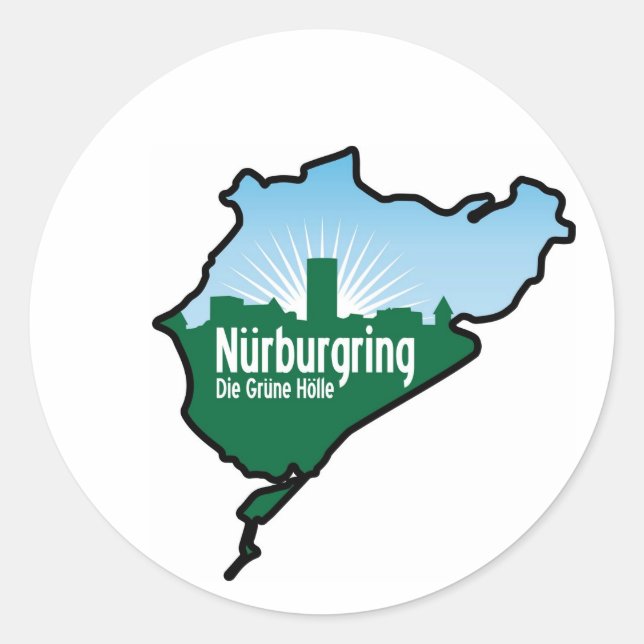 Nurburgring Nordschleife race track, Germany Classic Round Sticker (Front)