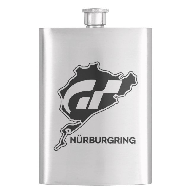 Nurburgring Nordschleife Race Track Gran Turismo  Hip Flask (Front)