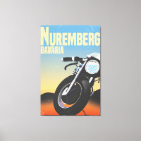Nuremberg, Bavaria Motorcycle vintage travel poste