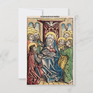 Nuremberg Chronicle Pentecost Prayer Card