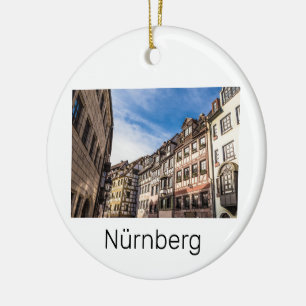 Nuremberg Cityscape Bavaria Germany Souvenir Ceramic Tree Decoration