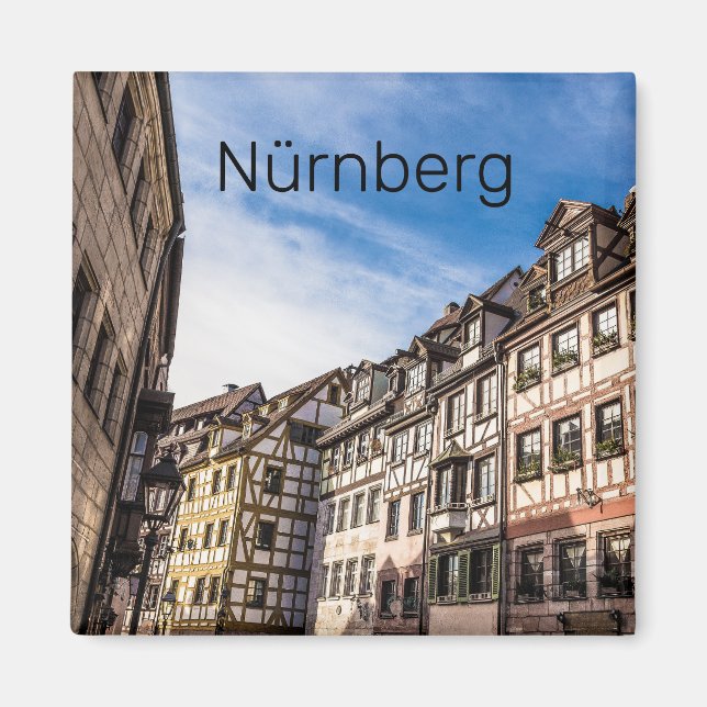 Nuremberg Cityscape Bavaria Germany Souvenir Magnet (Front)