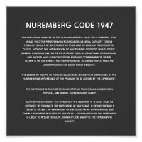 Nuremberg Code. Acrylic Print