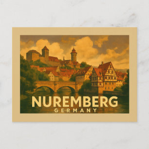 Nuremberg Germany City Art Postcard
