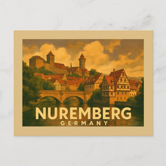 Nuremberg Germany City Art Postcard (Front)