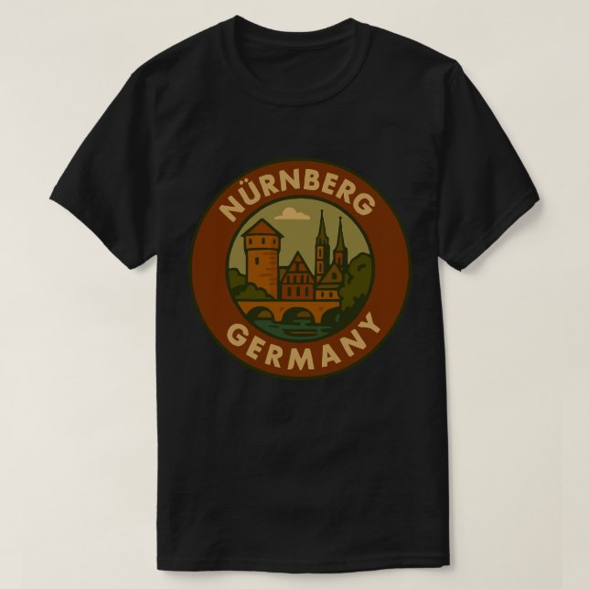 Nuremberg Germany City Art T-Shirt (Design Front)