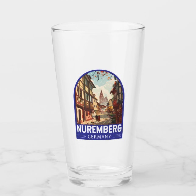 Nuremberg Germany Travel Art Vintage Glass (Front)