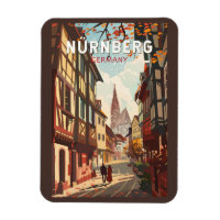 Nuremberg Germany Travel Art Vintage