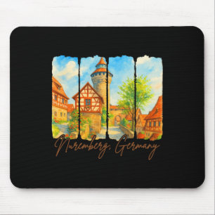 Nuremberg Germany Travel Brushstroke Meet Me In Nu Mouse Mat