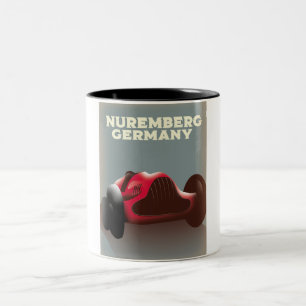 Nuremberg Germany Travel poster Two-Tone Coffee Mug