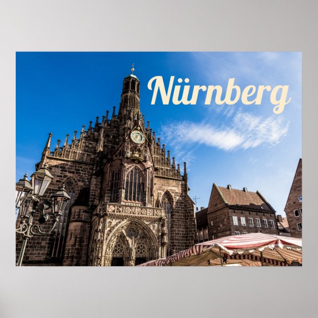 Nuremberg Hauptmarkt Nürnberg Bavaria Germany Poster (Front)