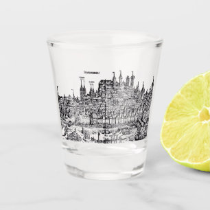 Nuremberg Medieval city in the Germany Shot Glass