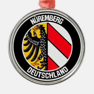 Nuremberg Round Emblem Metal Tree Decoration
