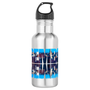 Nuremberg text composed of night old town view 532 ml water bottle
