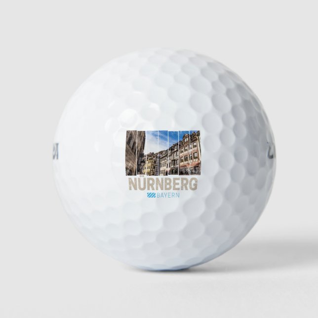 Nuremberg Vintage Bavaria Germany Souvenir Golf Balls (Front)
