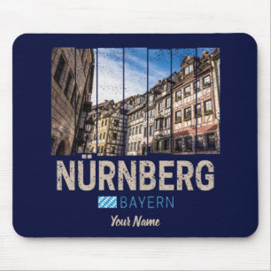 Nuremberg Vintage Bavaria Germany Souvenir Mouse Mat