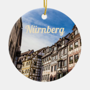 Nuremberg Weissgerbergasse Nürnberg Bavaria German Ceramic Tree Decoration