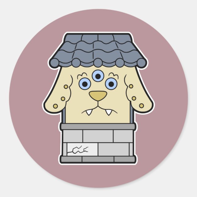 Nurikabe, the Japanese Wall Monster Classic Round Sticker (Front)