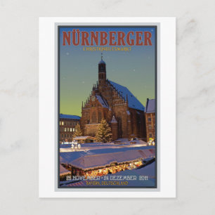 Nürnberg Frauenkirche & the Christkindlmarkt Postcard