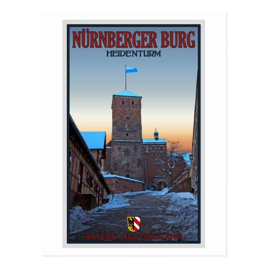 Nürnberg - Heidenturm Winter Postcard