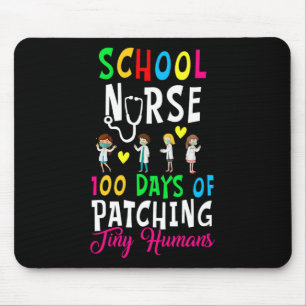 Nurse 100 Days Of Patching Tiny Humans Fun 100 Day Mouse Mat