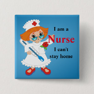 Nurse 15 Cm Square Badge