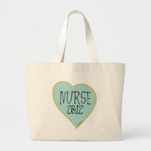 Nurse 2012 Heart Large Tote Bag