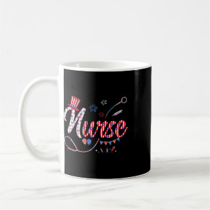 Nurse 4th Of July American Flag Independence Day  Coffee Mug