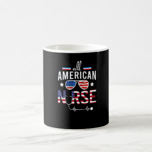 Nurse 4th Of July American Flag Patriotic Usa Stet Coffee Mug