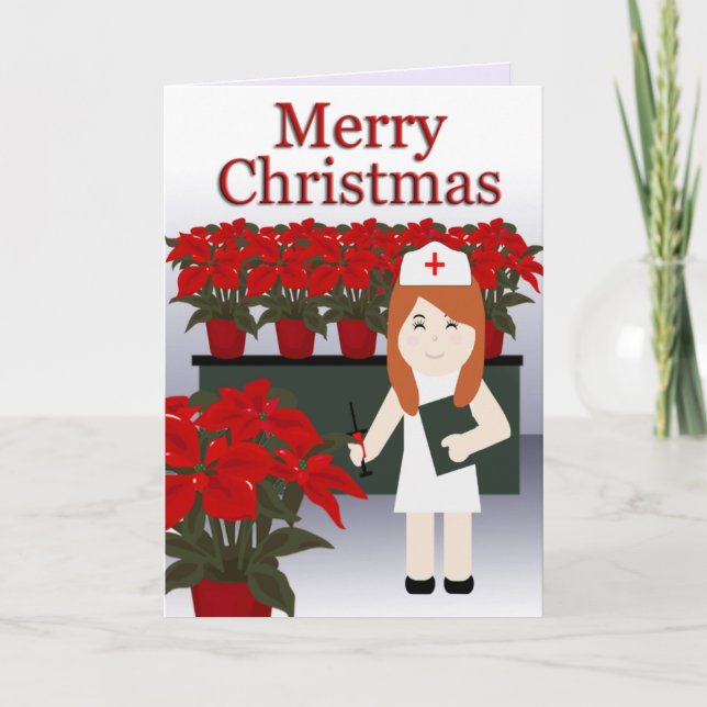 Nurse 5 Christmas Greeting Card (Front)