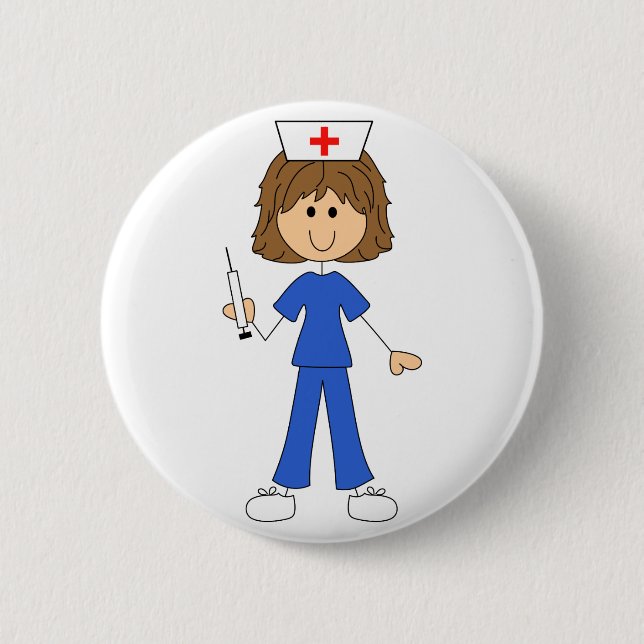 Nurse 6 Cm Round Badge (Front)