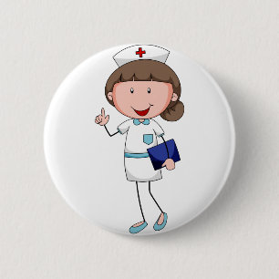 Nurse 6 Cm Round Badge