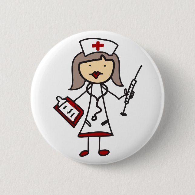 Nurse 6 Cm Round Badge (Front)