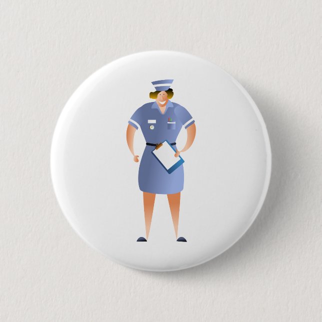 Nurse 6 Cm Round Badge (Front)