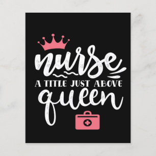 Nurse a title just above queen   Cute Nurse Design Flyer