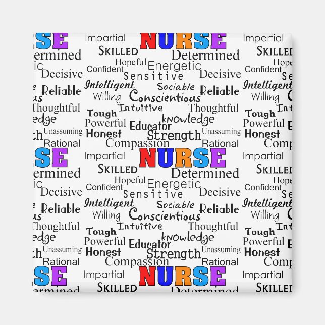 Nurse Adjectives  Magnet (Front)
