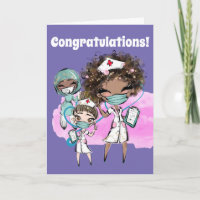 Nurse african American covid mask cute doctor med