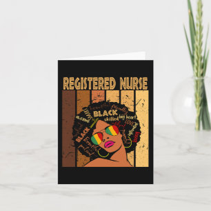 Nurse Afro African American Black History Month  Card