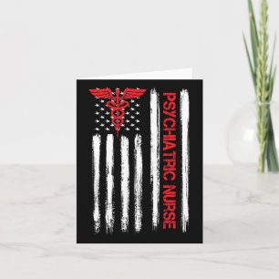 Nurse American Flag Rn Mental Health Psych Nurse Card