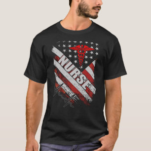 Nurse American Flag T-Shirt