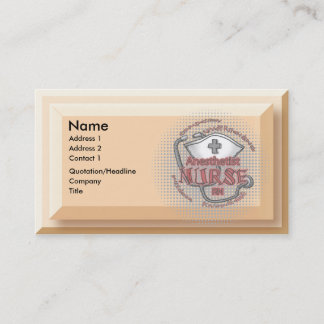 Nurse Anaesthetist Axiom Business Card